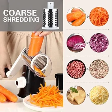 Cambom Rotary Cheese Grater with Non-slip Base