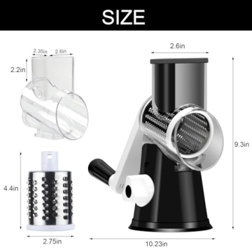 Cambom Rotary Cheese Grater with Non-slip Base
