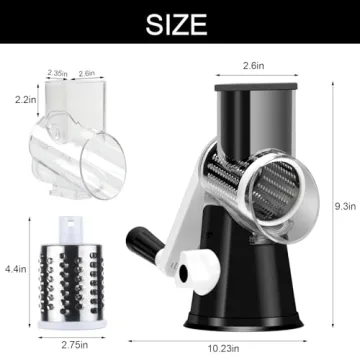 Cambom Rotary Cheese Grater with Non-slip Base