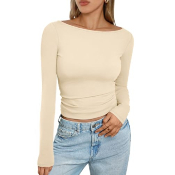 Trendy Queen Women's Boat Neck Tops - Soft, Stretchy & Stylish