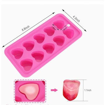 Heart Shaped Ice Cube Tray for Drinks and Desserts