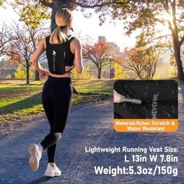 N NEVO RHINO Running Vest,Hydration Vest 5.5L with 1.5L Water Bladder,Lightweight Hydration Pack Water Backpack for Hiking Race