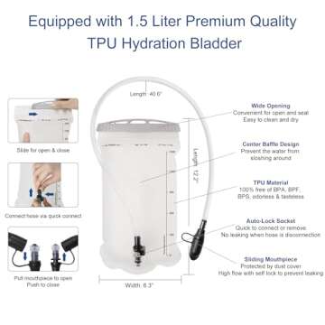 N NEVO RHINO Running Vest,Hydration Vest 5.5L with 1.5L Water Bladder,Lightweight Hydration Pack Water Backpack for Hiking Race