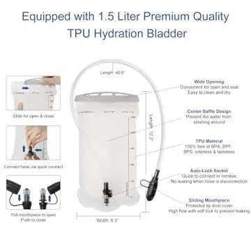 N NEVO RHINO Running Vest,Hydration Vest 5.5L with 1.5L Water Bladder,Lightweight Hydration Pack Water Backpack for Hiking Race