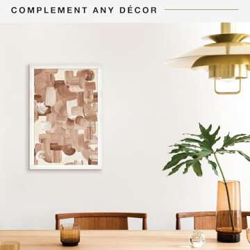 MCS Studio Gallery 16x24 Poster Frame White Woodgrain, Vertical & Horizontal Wall Hanging Large Picture Frame for Photos, Posters & Art Prints (1-Pack)