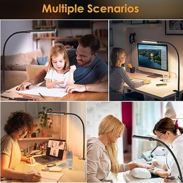 ShineTech LED Desk Lamp with Clamp for Home Office