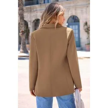 PRETTYGARDEN Women's 2024 Fall Business Casual Blazers Long Sleeve Notch Lapel