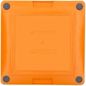 LickiMat Tuff, Heavy-Duty Playdate, Dog Slow Feeder Lick Mat, Boredom Anxiety Reducer; Perfect for Food, Treats, Yogurt, or Peanut Butter, Fun Alternative to a Slow Feed Dog Bowl, Orange
