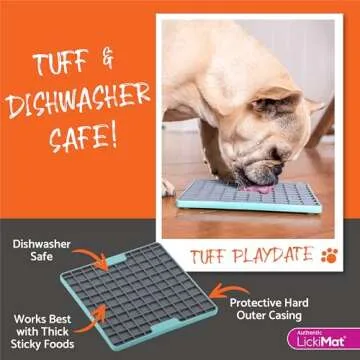 LickiMat Tuff, Heavy-Duty Lick Mat for Dogs - Fun & Durable
