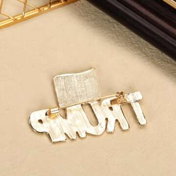 Trump Pin with USA Flag, Crystal Trump Lapel Brooch Memorabilia Gift for 2024 United States Presidential Election