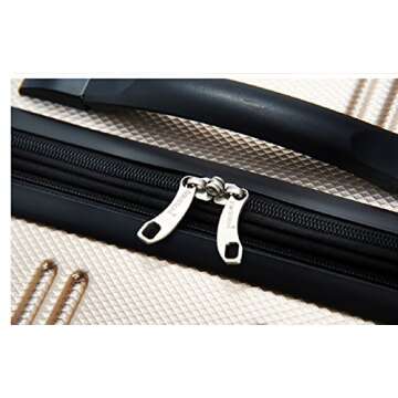 Rockland Melbourne Hardside Expandable Spinner Wheel Luggage, Champagne, 2 Piece (20/28)