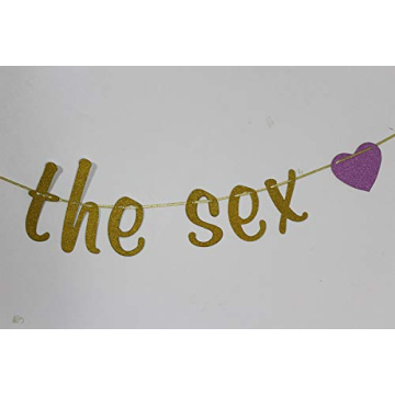 Glitter Gender Reveal Banner for Baby Shower Decorations