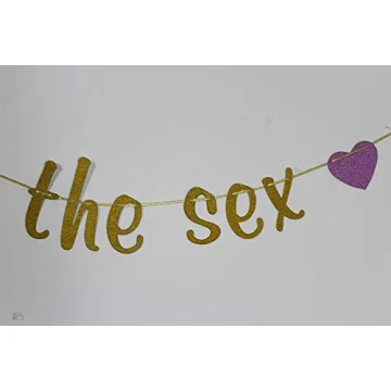 Glitter Gender Reveal Banner for Baby Shower Decorations