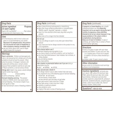 Bayer Aspirin Safety Coated 325 mg Caplets Pack of 2