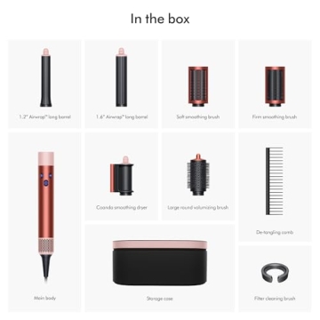 Dyson Special edition Airwrap™ Complete long multi-styler in Strawberry bronze and blush pink with Detangling comb