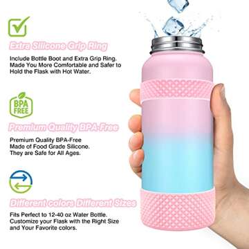 VIKIZUES Silicone Water Bottle Boot: Durable & Stylish