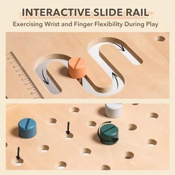 ROHUD Wooden Tool Workbench Set for Kids 3-7 Years