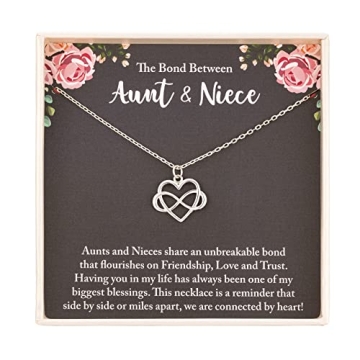 RareLove Infinity Heart Necklace - Sterling Silver Aunt Gifts
