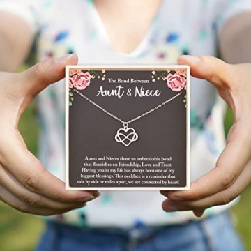 Tiny Infinity Heart Necklace for Aunts - RareLove