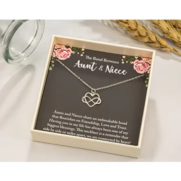 Tiny Infinity Heart Necklace for Aunts - RareLove
