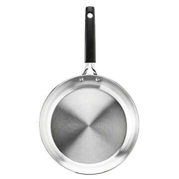 Lagostina Tempra LAGTEIPO Stainless Steel Frying Pan, 24 cm, Silver