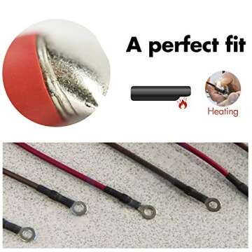 Young4us 2 Pack 3/4'' Heat Shrink Tube 3:1 Adhesive-Lined Heat Shrinkable Tubing Black&RED 4Ft