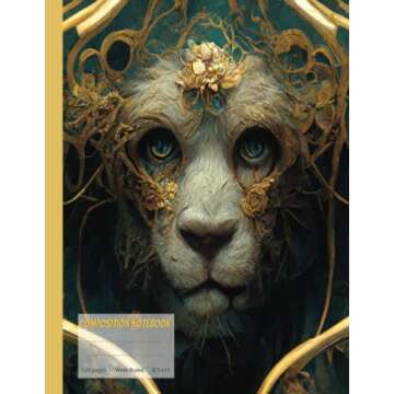 Composition Notebook Warrior lion: Wide Ruled beautiful Warrior Lion. Perfect for animal lovers. Paperback