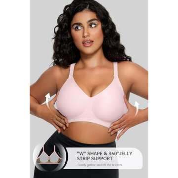 OEAK Women Comfortable Push Up Bras Wireless Seamless Full Coverage Bra Buttery Soft Everyday Tshirt...