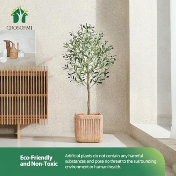 CROSOFMI 4 Feet Realistic Olive Tree for Any Space