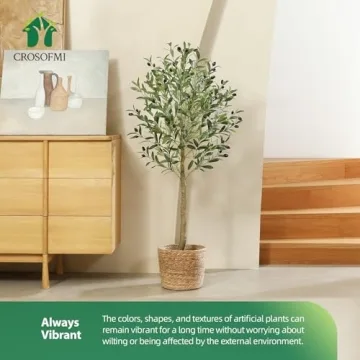 CROSOFMI 4 Feet Realistic Olive Tree for Any Space