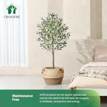 CROSOFMI 4 Feet Realistic Olive Tree for Any Space