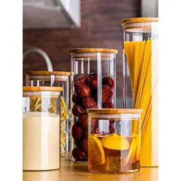 GC GENICOOK Glass Storage Jars - Airtight and Stylish