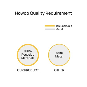 Howoo Gold Stud Earrings Set for Women - Elegant Designs