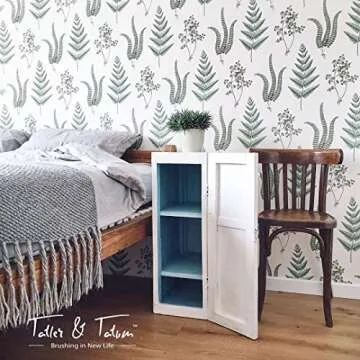 Chalk & Wax Paint Brush for Furniture - Painting or Waxing - Clear & Dark Soft Wax - Compatible with Annie Sloan Chalk Paint, Milk Paint, Home Decor, Stencils - Natural Pure Bristles