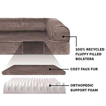 Furhaven Orthopedic Dog Bed for Large Dogs - Washable Cover