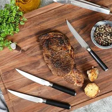High-Quality 4pc German Steel Kitchen Steak Knife Set