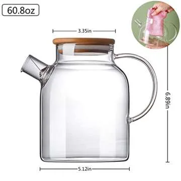 Durable JOUALY Glass Teapot for Perfect Brews