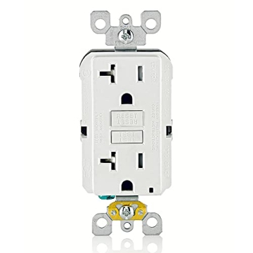 Leviton GFCI Outlet 20 Amp - Self Test, Tamper-Resistant w/ LED Indicator