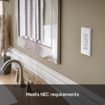 Leviton GFCI Outlet 20 Amp Self Test and Tamper-Resistant