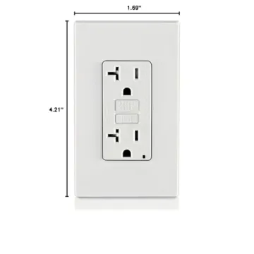 Leviton GFCI Outlet 20 Amp Self Test and Tamper-Resistant