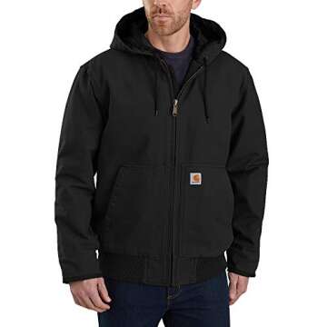 Carhartt Men's Active Jacket J130 - Warm & Durable Insulated Outdoor Wear, Black, Large