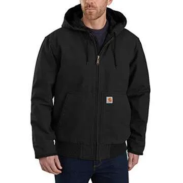 Carhartt Men's Active Jacket J130 - Warm & Durable Insulated Outdoor Wear, Black, Large