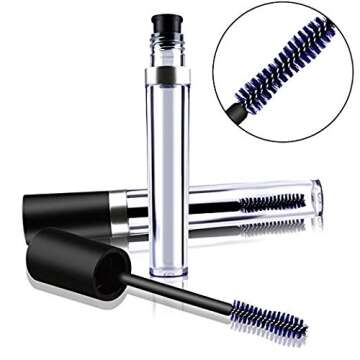 Onwon 2 Pcs 8 mL Empty Mascara Tubes With Eyelash Wand, Rubber Inserts and Funnels for Castor Oil, I...