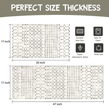 Stylish Xsinufn Kitchen Mat Set Non-Slip Design