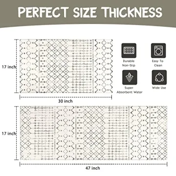 Stylish Xsinufn Kitchen Mat Set Non-Slip Design