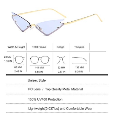 Stylish Armear Small Cateye Sunglasses with UV Protection