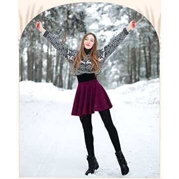 Foaincore 4 Pairs Fleece Lined Tights Women Fleece Lined Leggings Translucent Winter Sheer Tights Warm Pantyhose for Women(200g,Stirrup,Black, Brown, Nude)