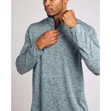 Real Essentials Mens Big and Tall King Size Quarter 1/4 Zip Pullover Long Sleeve Athletic Dry Fit Shirt Gym Running Golf Half Zip Top Workout Sweatshirts Sweater Jacket, Set 3, 5X Tall, Pack of 3