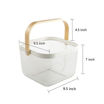 Ymeibe Mesh Steel Storage Organizer Basket for Home Use