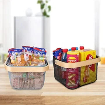 Ymeibe Mesh Steel Storage Organizer Basket for Home Use